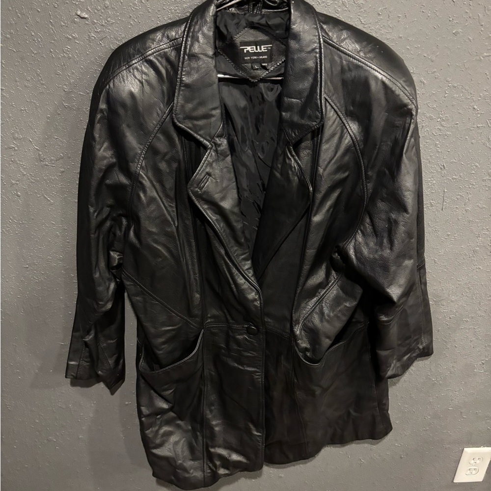 Pelle Black Leather Jacket Classic Style